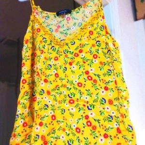 Yellow floral top